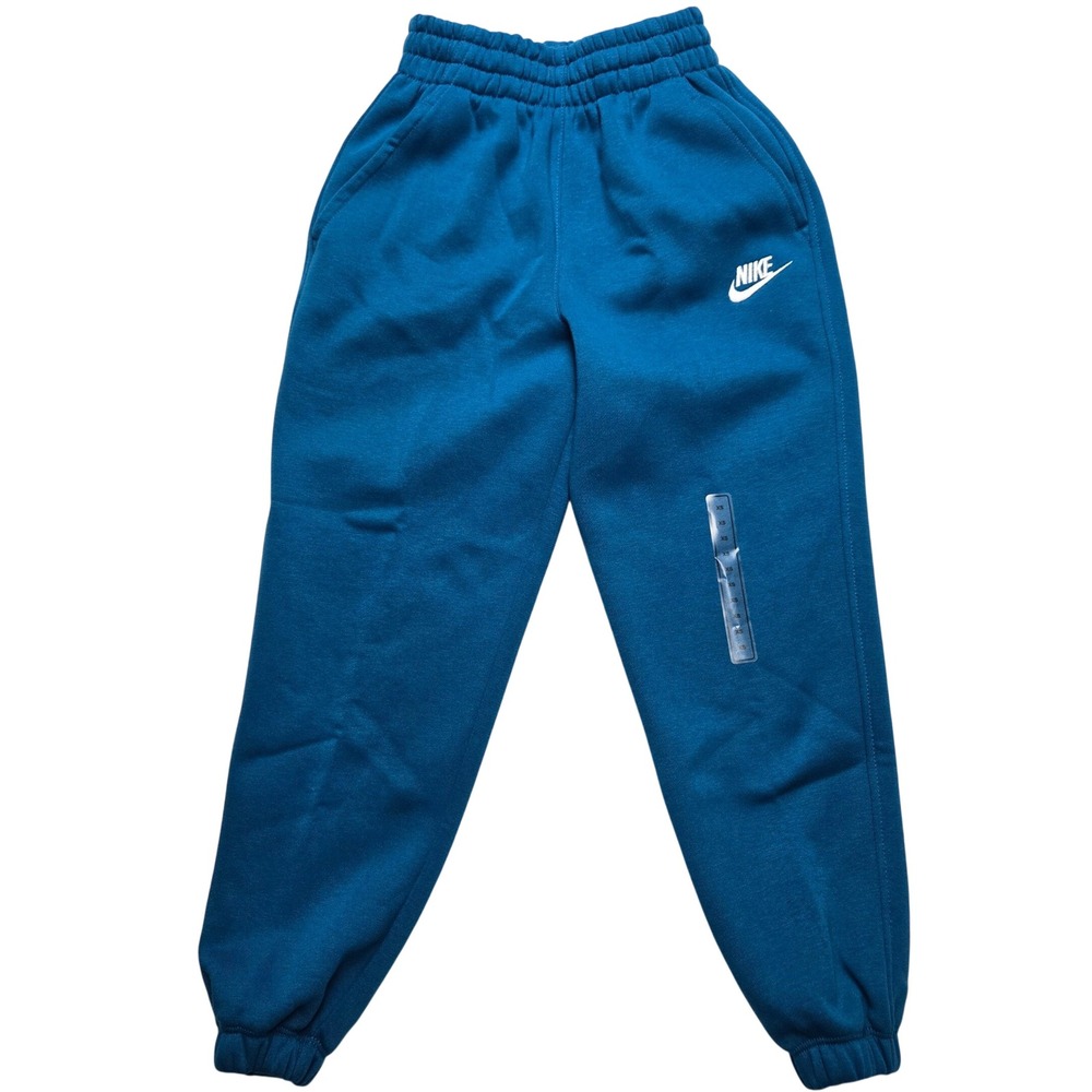 Nike Kids XS Loose Fit Sportswear Club Fleece Joggers Teal Blue Sweatpants Sport